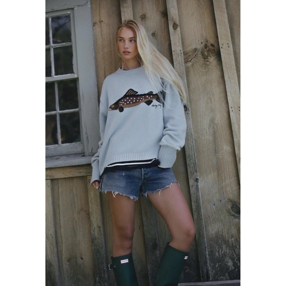 The Fisherman's Daughter Sweater from Dairy Boy Bluepoint Size Large L NWT - Picture 6 of 6